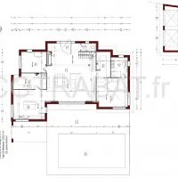 Plan 3D maison architecte Latresne