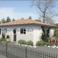 Plan 3D maison carrée Leognan