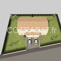 Plan 3D maison double Ambares