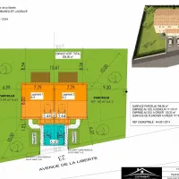 Plan 3D maison double Ambares